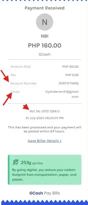 Receive payment confirmation