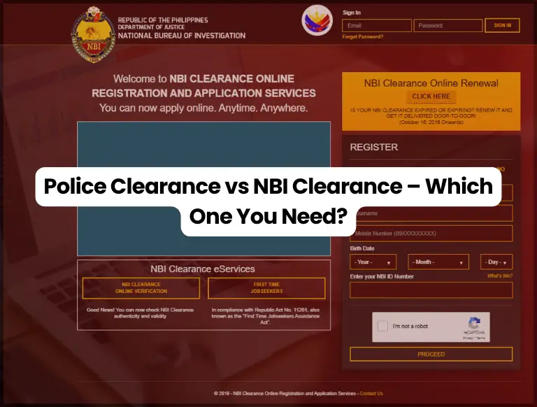 Police Clearance vs NBI Clearance