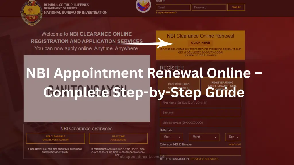 NBI Appointment Renewal Online